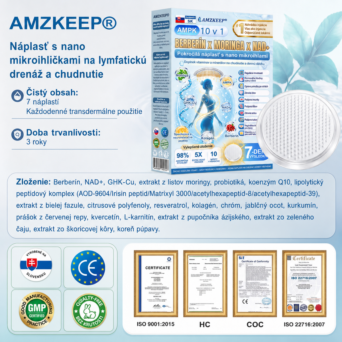 AMZKEEP® AMPK * Moringa * Berberín 10 v 1 – Metabolická podpora, 𝗖𝘂𝗸𝗿𝗼𝘃𝗸𝗮, 𝗦𝗽á𝗻𝗸𝗼𝘃é 𝗮𝗽𝗻𝗼𝗲,𝗣𝗿𝗼𝗯𝗹é𝗺𝘆 𝘀 𝗸ĺ𝗯𝗺𝗶 𝗮