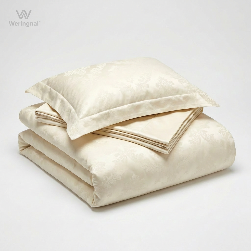 Weringnal™ IvoryBloom Jacquard Comfort Bedding Set